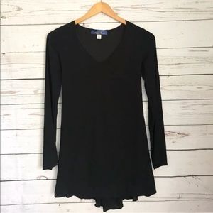Blue Rain Black long-sleeve dress